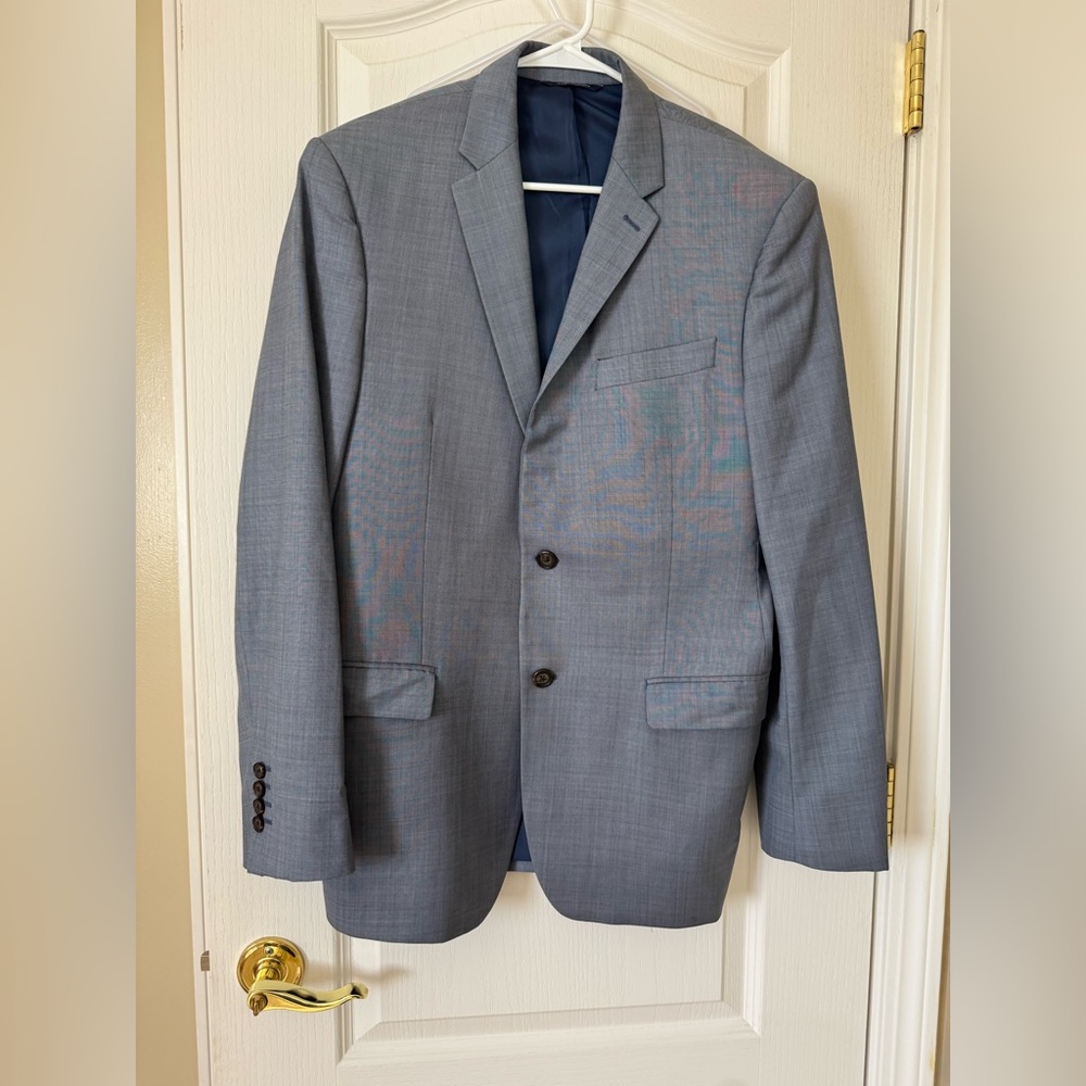 Men’s Ralph Ralph Lauren for Dillard’s Blue Grey Wool Blazer 42R